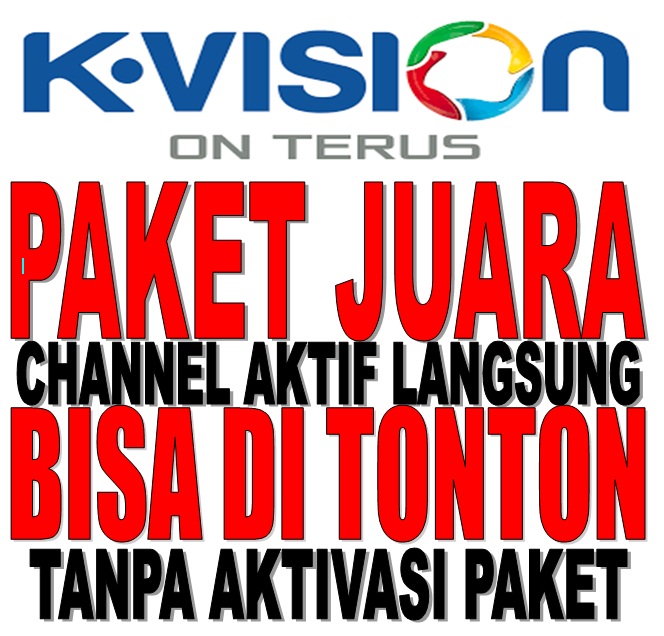 VOUCHER TV MURAH Kvision Paket(GOL-Bromo-Cartenz) - Kvision Paket JUARA 1BLN